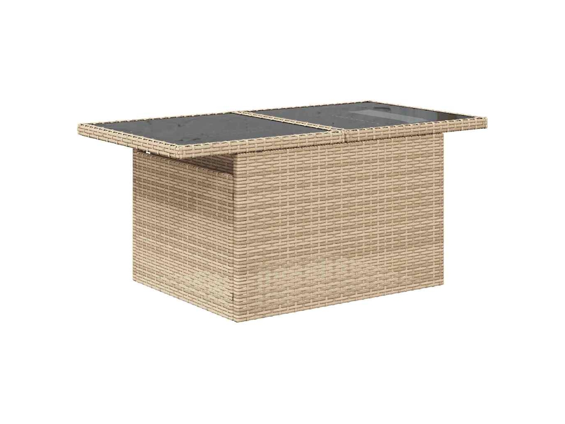 Maison Exclusive - Juego de sofás de jardín de ratán de polipropileno beige de 11 piezas