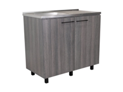 Mueble De Cocina Nápoles Con Lavaplatos Con 2 Puertas Gris