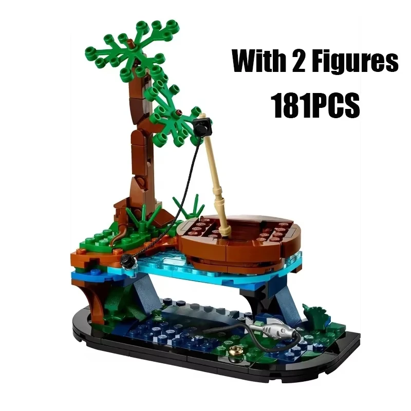 Decoração Criativa Com Blocos De Construção Para Maquete De Casa De Pesca Moc.
