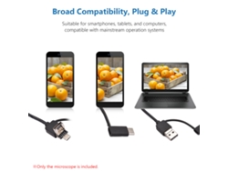 Microscopio digital USB para ordenador y teléfono con cámara microscópica