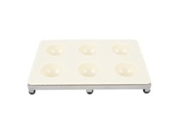 Máquina para hacer raviolis de 6 agujeros en aleación de aluminio ABS, fácil de usar y altamente eficiente.