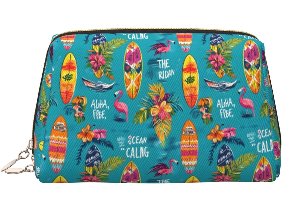 Neceser De Viaje Playa Cuero Organizador Para Mujer Diseño Estampado Vacaciones