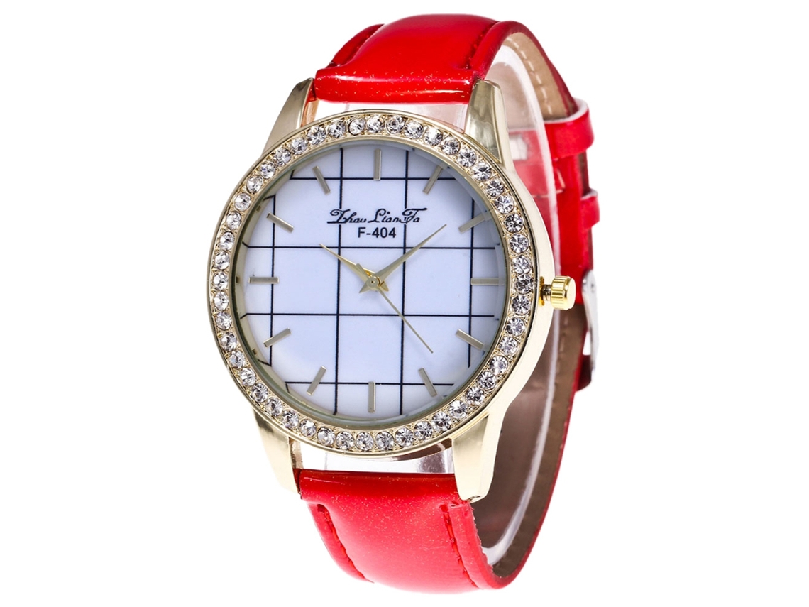 Reloj De Pulsera Analógico Para Pareja Con Correa De Poliuretano, Estilo Moderno, Movimiento De Cuarzo (rojo)
