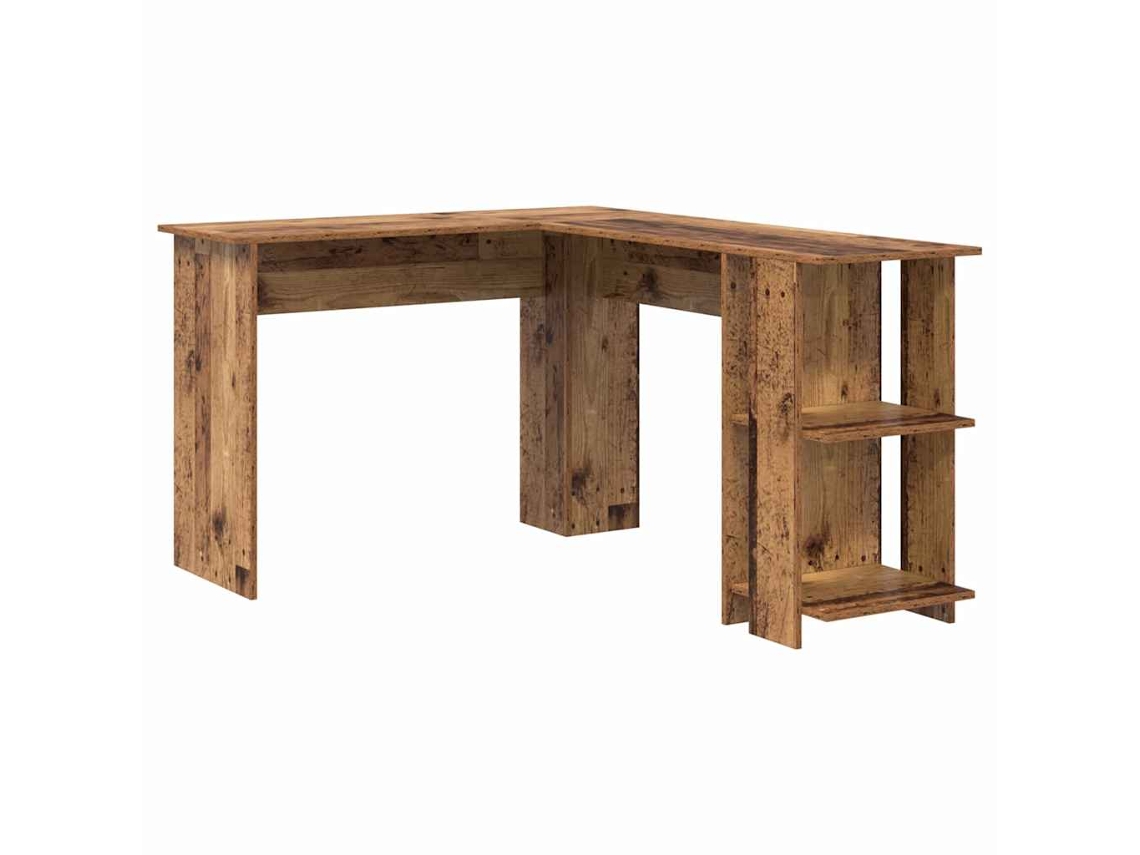 Maison Exclusive - Escritorio De Esquina Madera Envejecida 140 X 113,5 X 75 Cm