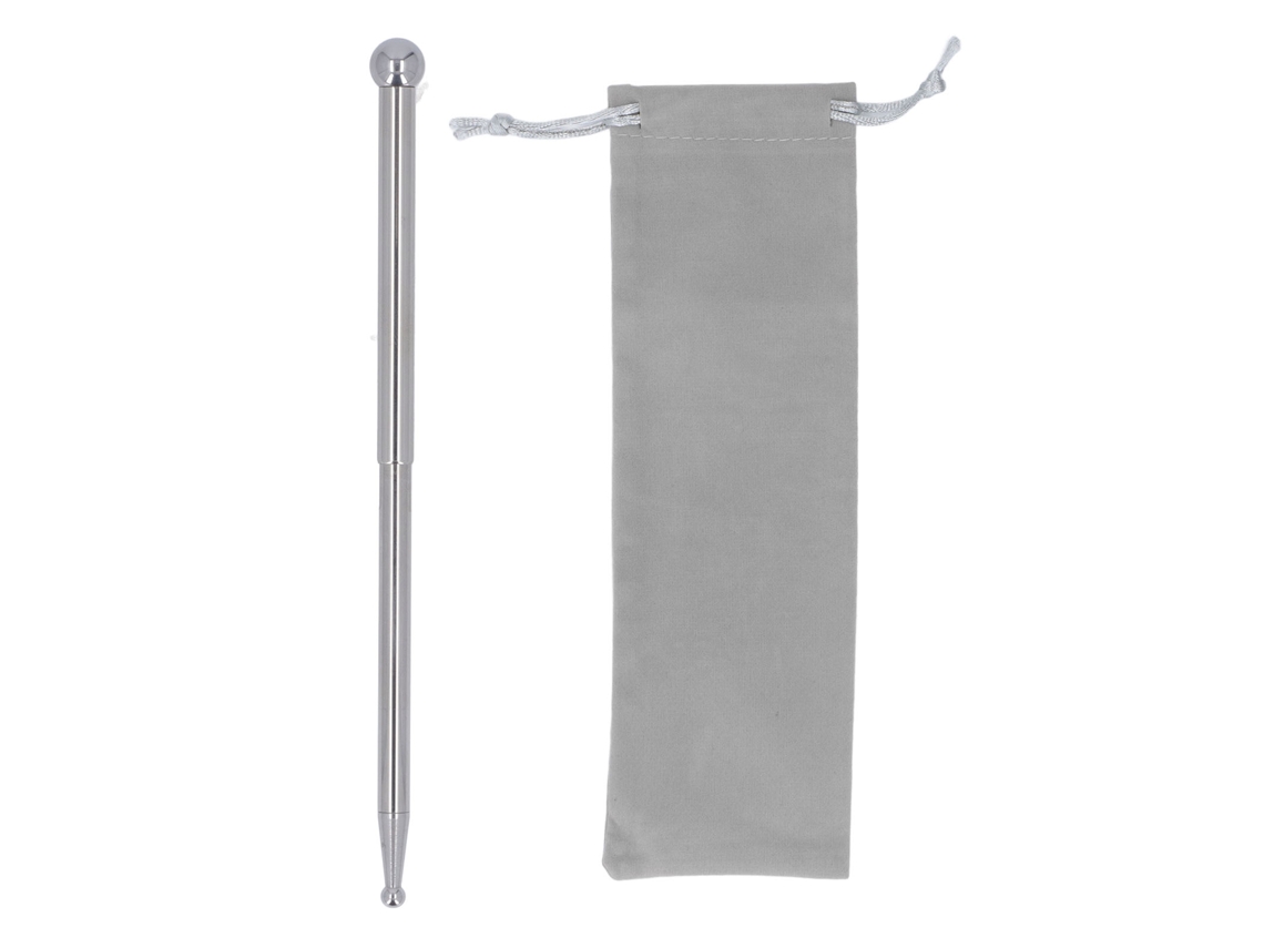 Lápiz De Acupresión Manual De Acero Inoxidable Para Masaje Facial Con Cabezas Dobles Y Funda De Almacenamiento