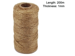 VVJIJILLY Corda De Juta Natural 200m 1mm, Corda Para Artesanato Decoração Diy Jardinagem Trançado À Mão