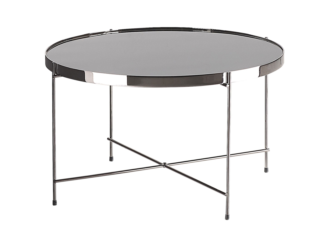Mesa De Centro Beliani Lucea De Vidro De Segurança (temperado) Preto 63x63x38