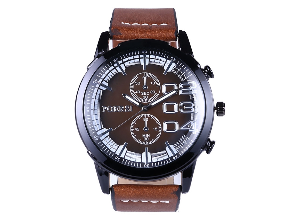 Reloj De Pulsera Rectangular Informal De Cuarzo, Resistente Al Agua Y Fabricado En Pu, Para Hombre Y Mujer (negro Para Mujer)