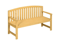 Banco De Madera Para 2 Personas, Resistente A La Intemperie, 140x50x85cm, Color Naranja.