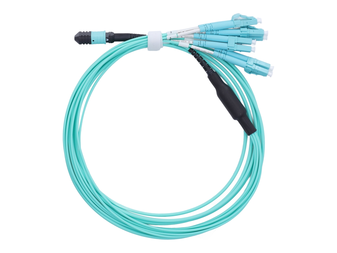Cable De Fibra Óptica Multimodo De 8 Núcleos Y 40g Mpo-lc Con Puente Para Transmisión Estable.