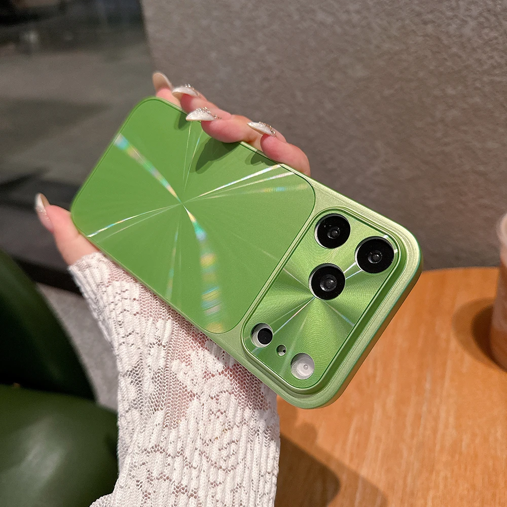 (iphone 16 Pro Max Verde) Funda Magnética Magsafe Para Teléfono, Cubierta Trasera A Prueba De Golpes Con Ventana Grande Y Colorida