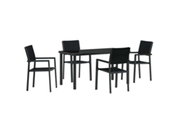 Conjunto de Jantar para Jardim 5 Pcs Preto Aço Revestido a Pó MAISON EXCLUSIVE