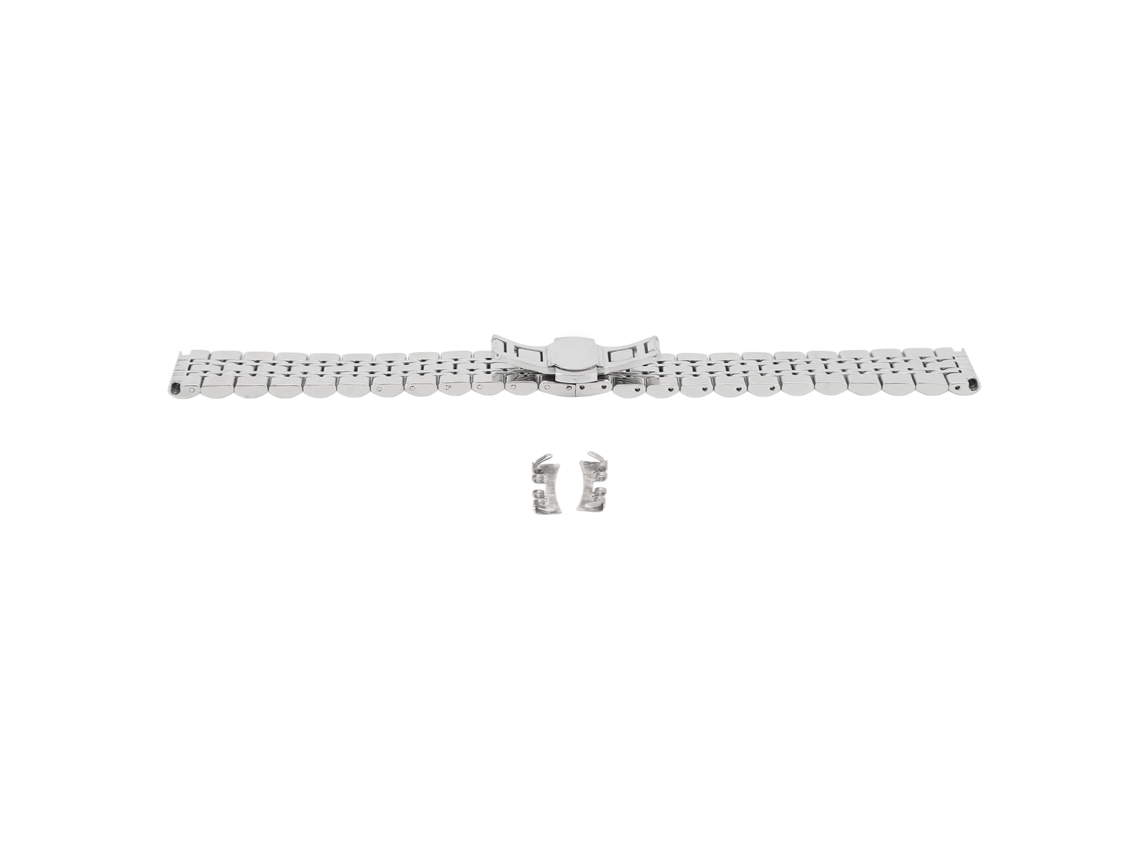 Reloj De Moda Para Hombre De Aleación, Esfera Redonda, Analógico, Brazalete De Acero Inoxidable, Blanco/azul