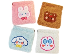 Paquete Menstrual De Felpa Portátil, Juego De 4 Bolsas Decorativas Para Toallas Sanitarias Y