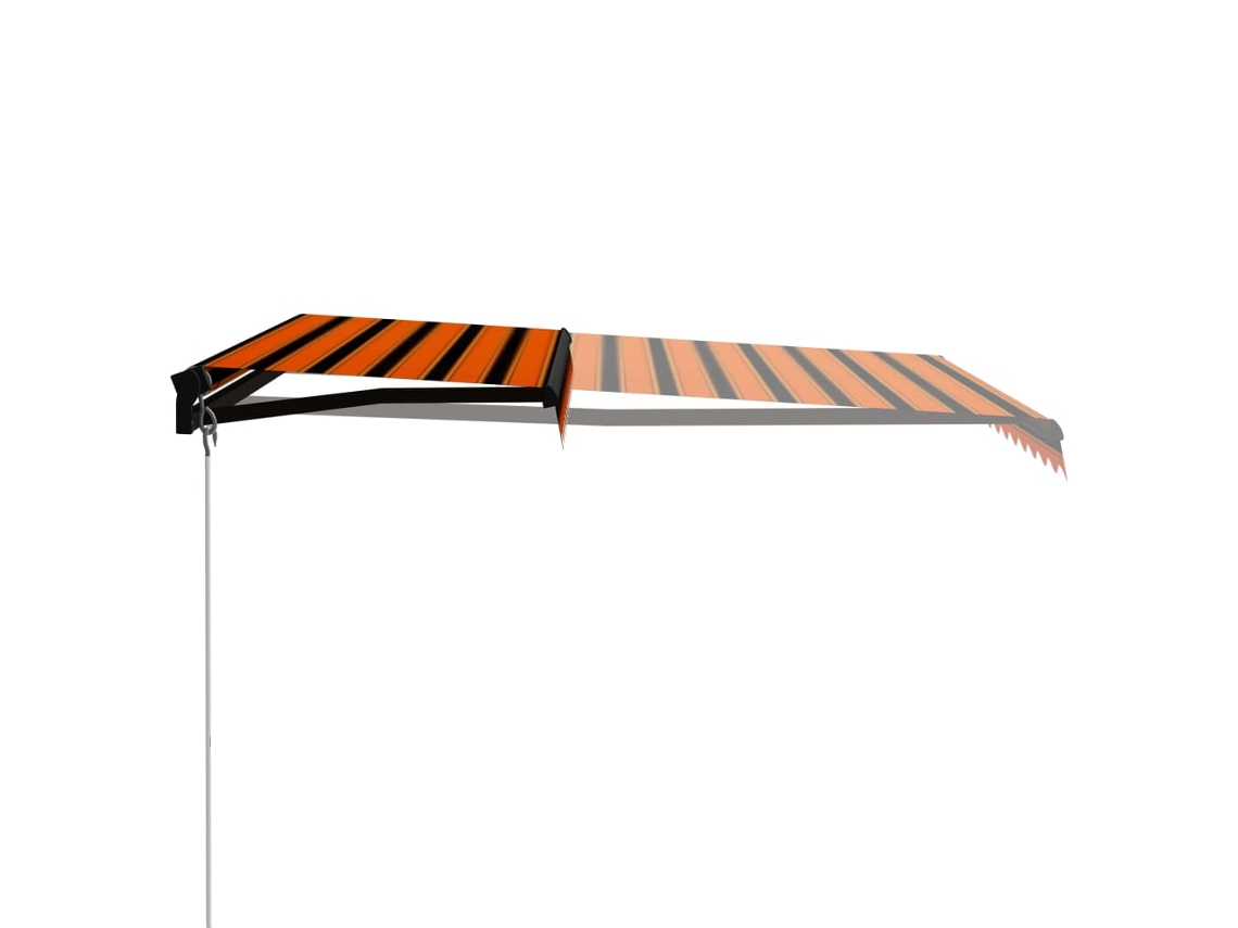 Maison Exclusive - Toldo Manual Retráctil Naranja Y Marrón 300x250 Cm
