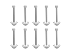 Kit De 10 Pares De Tornillos Y Tuercas De Acero Inoxidable: Accesorios Prácticos Para Maquinaria Doméstica Y De Construcción.