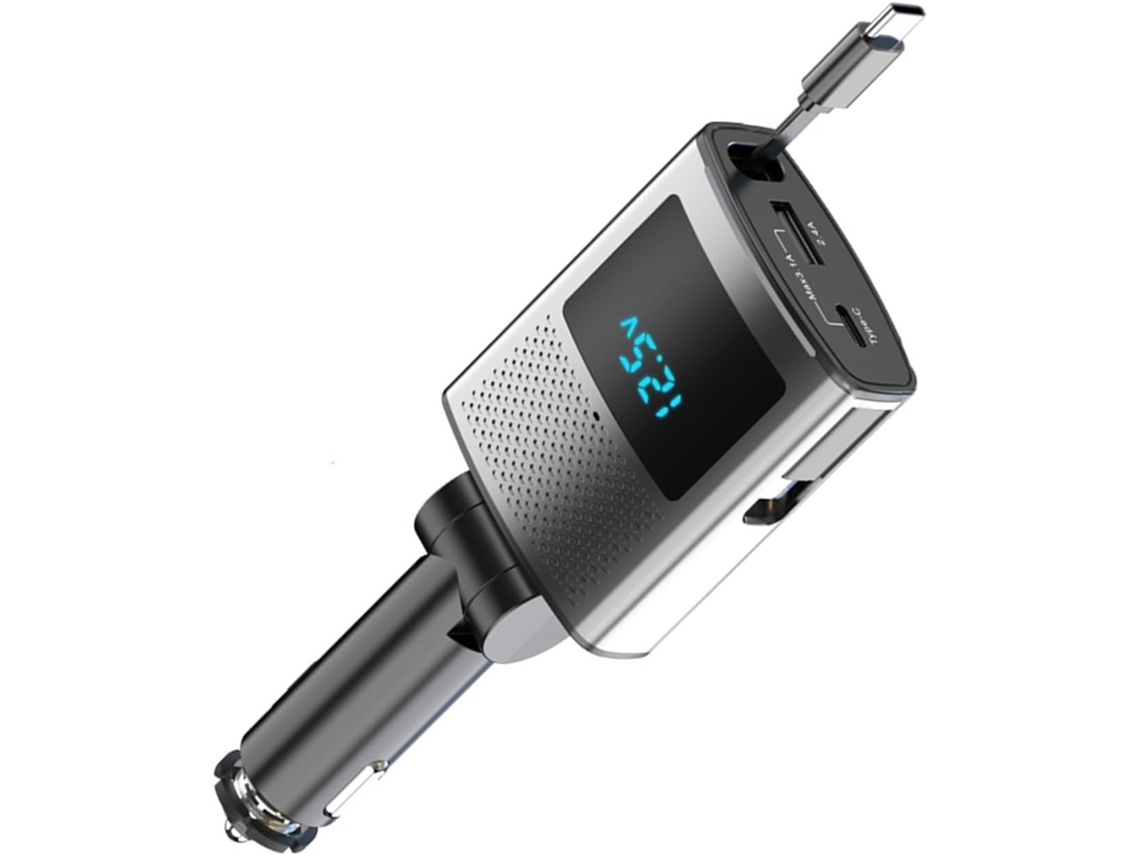 Cargador De Coche Usb-c 3 En 1 De 65 W Con Protección De Carga Inteligente.