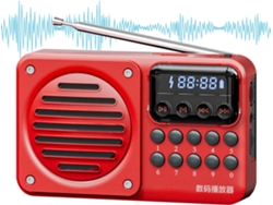 Radio De Bolsillo Am Portátil Con Altavoz Con Cable Y Reproductor De Audio Recargable.