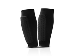 Espinilleras De Esquí, Vendajes De Compresión Para Pantorrillas Con Acolchado De Nido De Abeja Para Talla M (negro) Digitallab