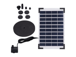 Kit de fuente flotante solar de 10 V y 5 W con bomba de agua para jardines, piscinas, acuarios y peces.