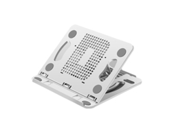 Suporte De Resfriamento Para Laptop Plegável Ajustável 8 Marchas Silicone Pp Abs Para Trabalho Em Casa Branco