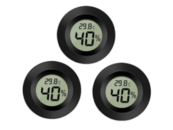 3 Pack Termómetro Higrómetro Digital Interior Exterior -50 A 70°c 10-99%hr Medidor De Temperatura Y Humedad