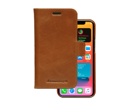 Funda Folio para iPhone 12 Mini/12 DBRAMANTE1928 Piel Marrón