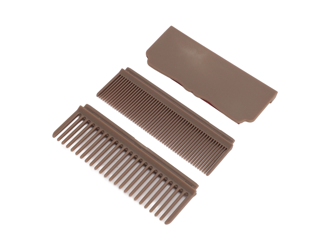2 Peças Pente Alisador De Cabelo Fibra De Carbono Portátil Para Casa Salão Dormitório Café