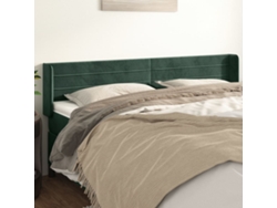 Cabecero De Terciopelo Verde Oscuro 163x16x78/88 Cm