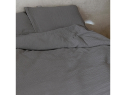 Funda Nórdica Muselina Gris Cama 90
