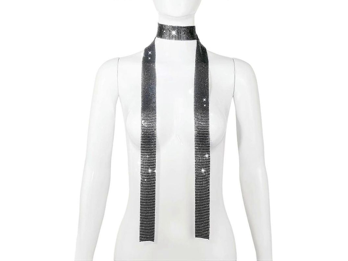 2026-bufanda Collar De Lentejuelas De Aluminio Ligero Diseño Brillante Unisex Para Decoración