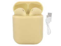 Fones De Ouvido Tws Bluetooth 5.0 Sem Fio Com Controle Táctil E Estojo De Carregamento Amarelo