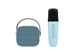 K1 Karaoke VEANXIN Infantil Cantando Teléfono Bluetooth Altavoz Micrófono Inalámbrico Reuniones Familiares Azul