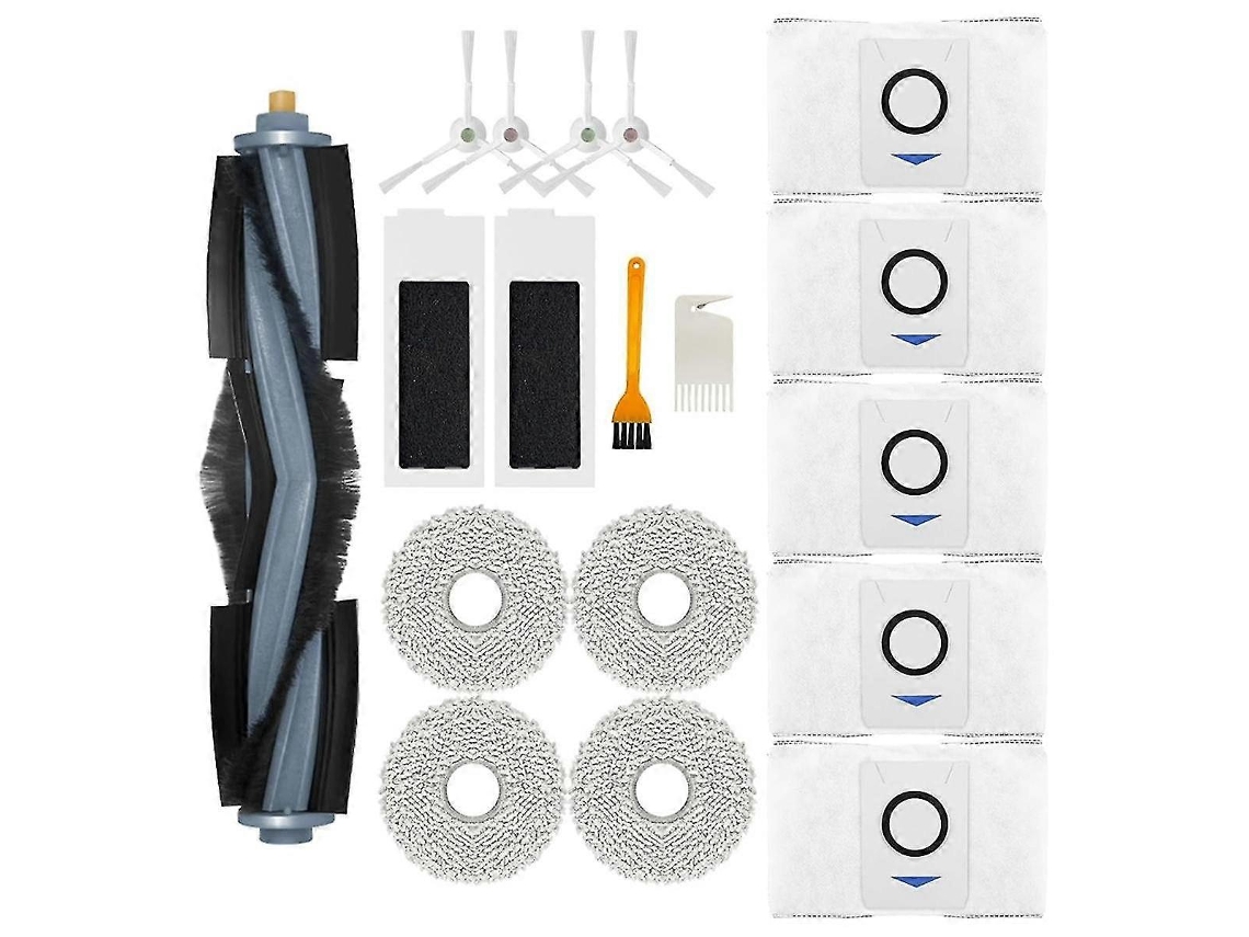 Piezas de repuesto para la aspiradora Deebot T20 Omni: cepillo lateral principal, bolsas para el polvo, filtros HEPA, mopas.