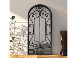 Espejo Hierro Negro Para Uso Interior 100x45 Cm