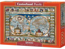 Puzzle CASTORLAND 1639 Map of the World (2000 Piezas)