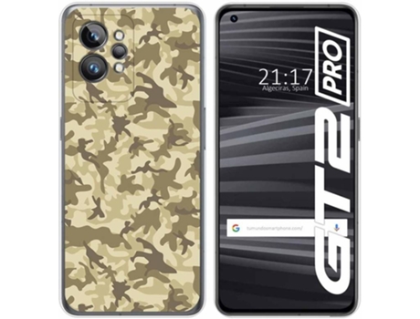Carcasa para Realme GT 2 Pro 5G TUMUNDOSMARTPHONE Dibujos Sand Camuflaje Multicolor