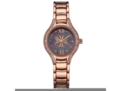 Reloj Analógico De Cuarzo Fanteeda Fd050 Negro Para Mujer Con Correa De Pu, Resistente Al Agua.
