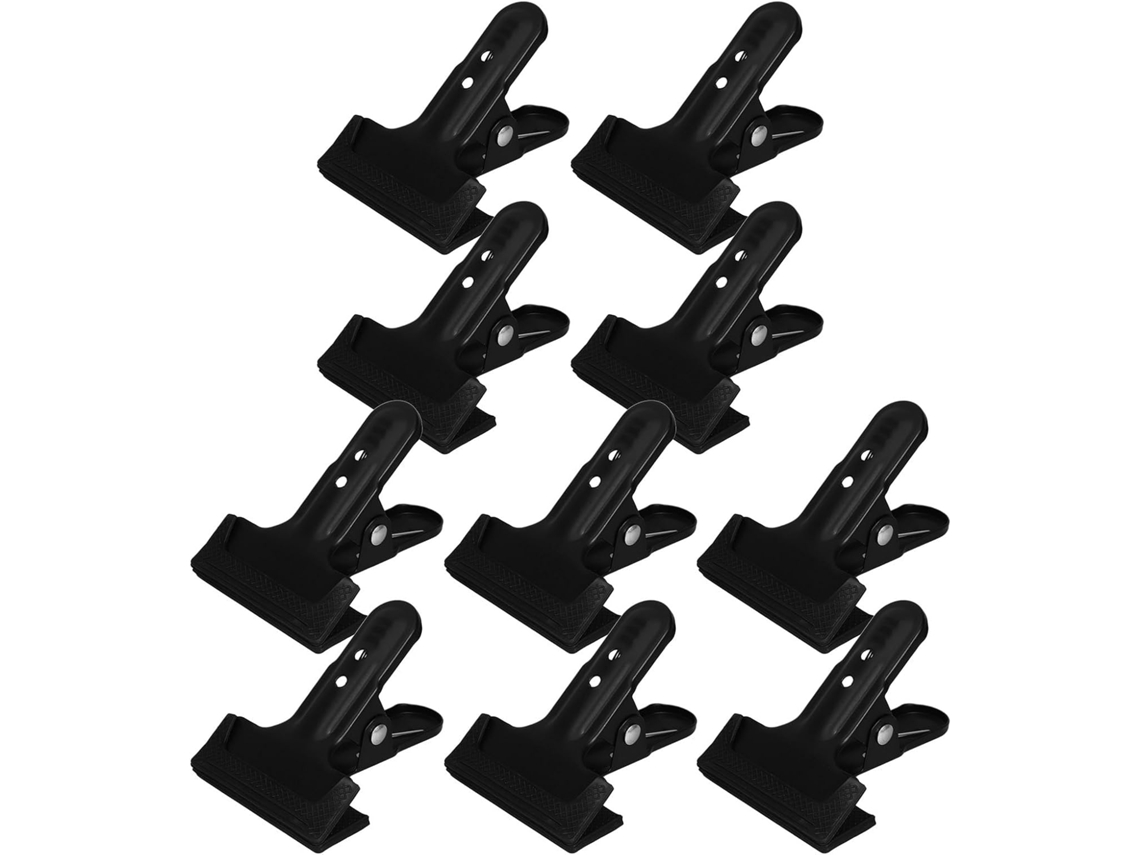 Juego Topbathy con 10 pinzas de resorte de hierro para fondos fotográficos. Metal duradero con puntas de goma.