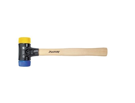 Martillo Ø40 WIHA Safety 2000 Mango Madera Nogal Puntas Redondas Azul y Amarillo