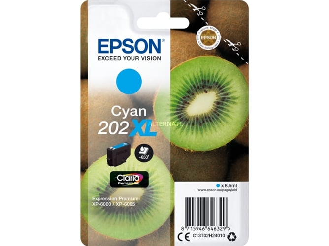 Tinta EPSON 202XL BLA Cian