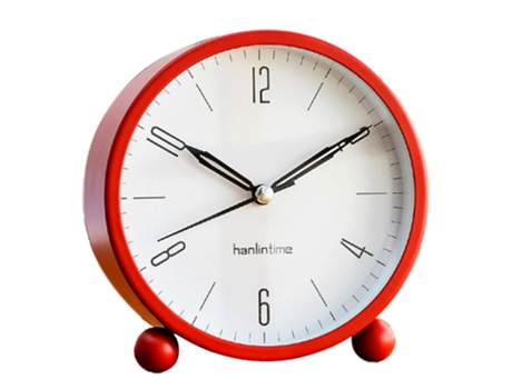 Pequeño reloj despertador creativo silencioso para estudiantes, mesita de noche, reloj simple, reloj de asiento, mini reloj despertador de metal pa...