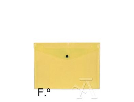 Paq/10 Funda Sobre Fº Cierre Broche Pp Amarillo