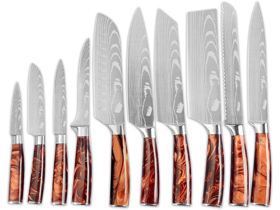 Los Cuchillos De Chef Están Fabricados En Acero Inoxidable Alta Calidad, Resistente Al Óxido, La Corrosión Y