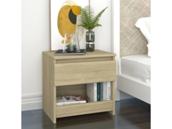 Mesitas de Noche LOVELY HOME Mesinha 2 Pcs 40X30X39 Cm Contraplacado Carv. Sonoma