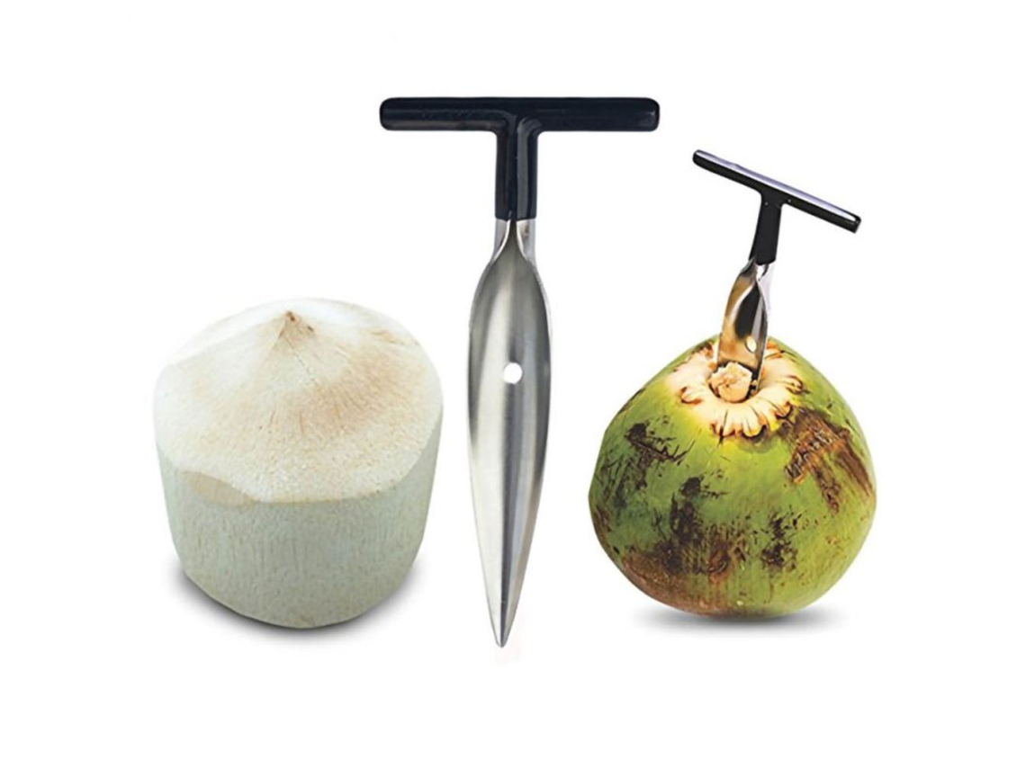 Abrecocos De Acero Inoxidable: Herramienta Para Abrir Cocos Verdes Y Disfrutar De Una Bebida Refrescante Y Saludable.