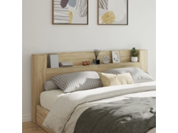 Cabecero De Cama Con Led Roble Sonoma 220x16,5x103,5 Cm