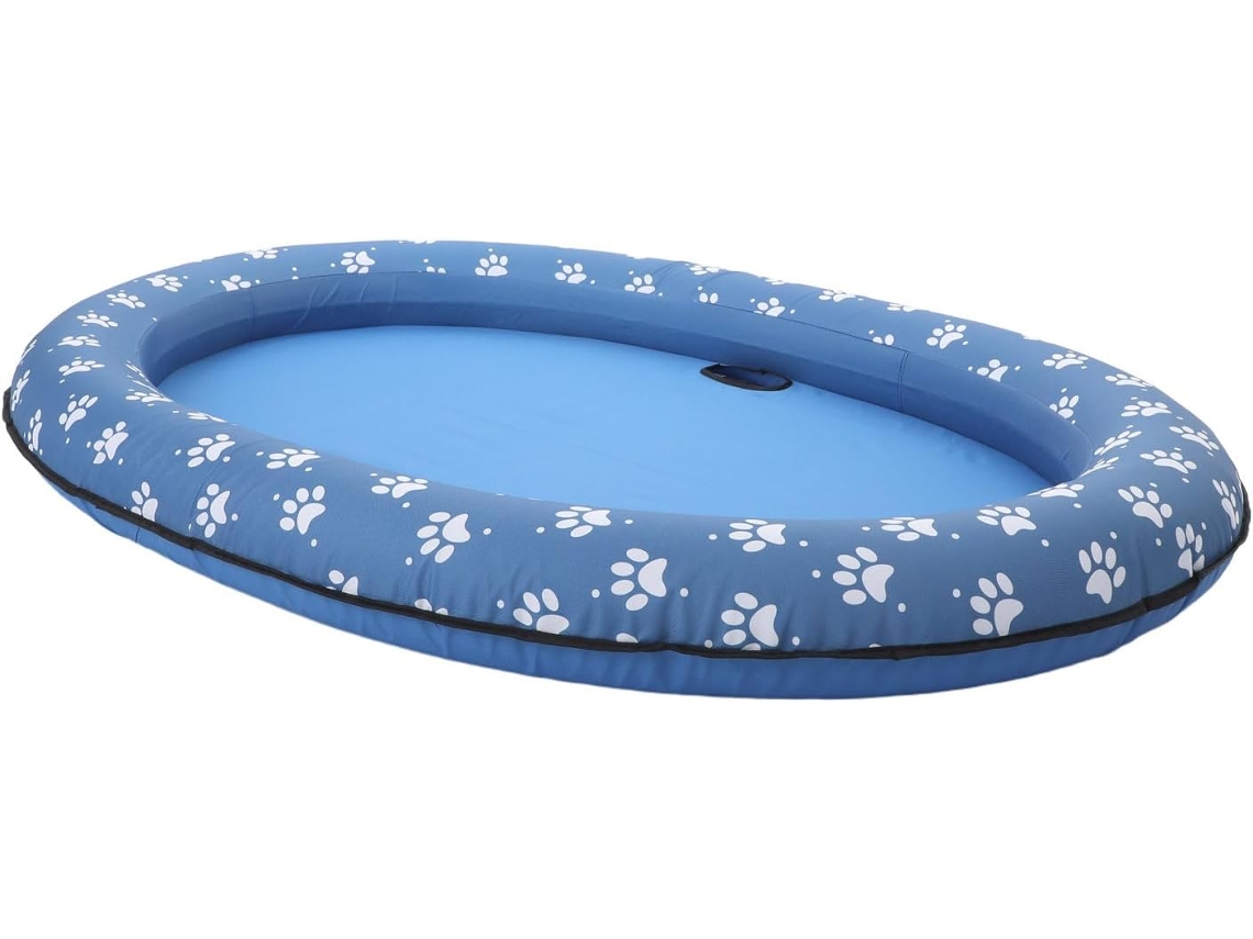 1pieza Piscina Inflable Para Plegable Y Gatos Tapete Flotante Acuático Portátil Azul
