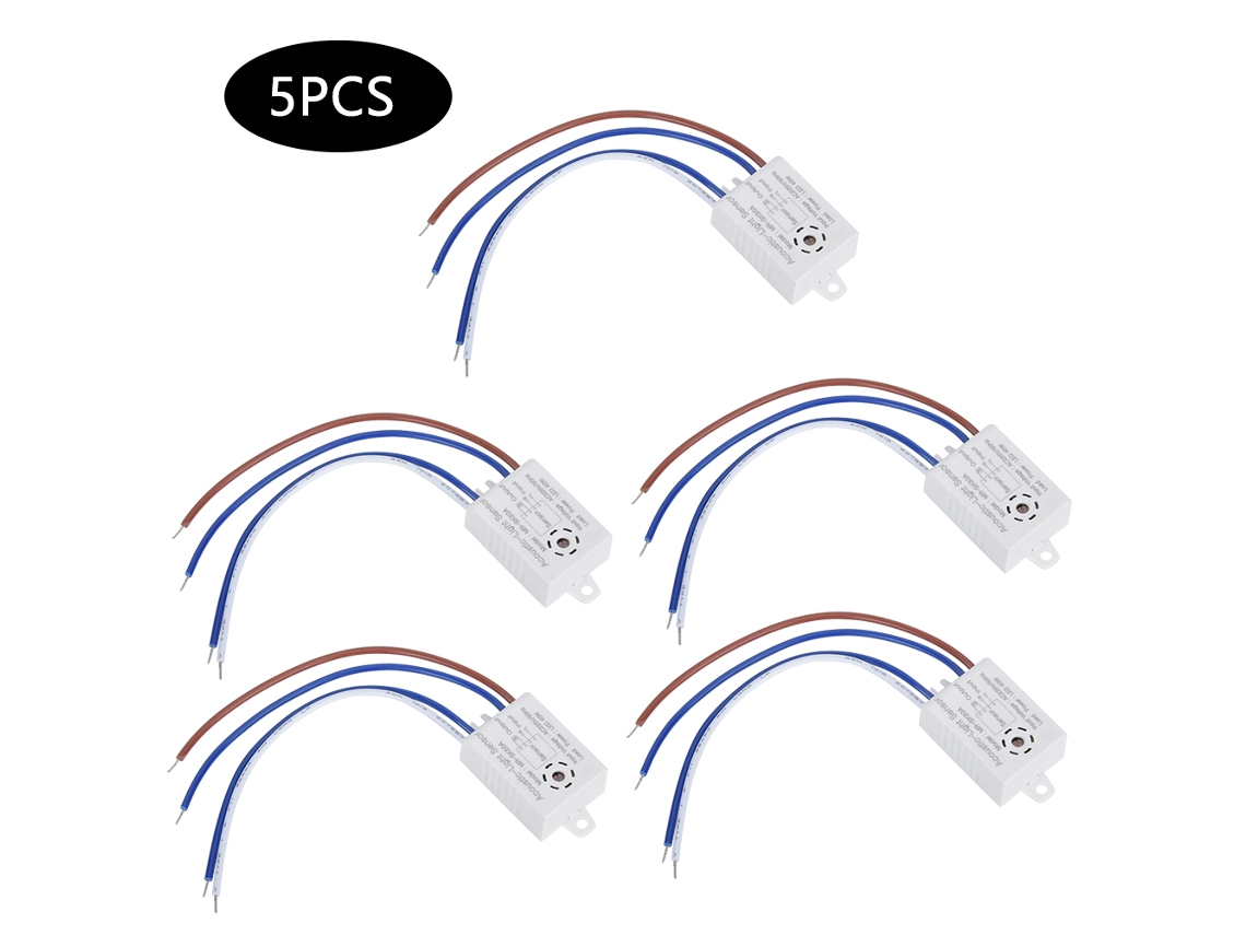 5 Interruptores Led De Control De Luz Y Sonido Con Sensor De Alta Sensibilidad Para Lámparas De 220 V Mr-sk50a