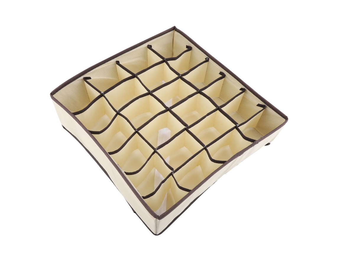 Organizador de cajones, divisor, plegable, organizador de cajones de tocador, 24 compartimentos, cajas para calcetines y lencería, tejido transpirable